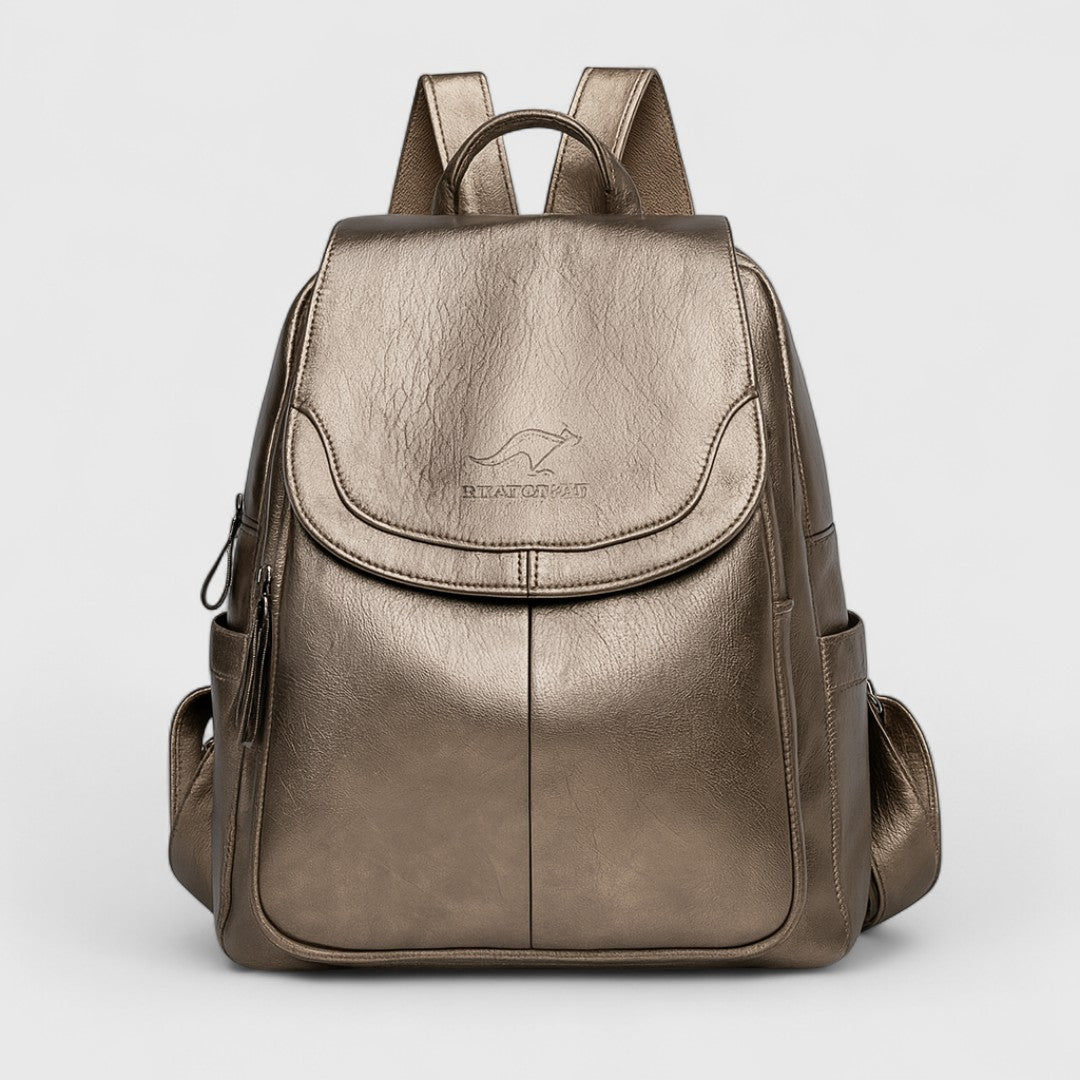 Kallisto - Mochila de cuero con diseño y estilo antirrobo