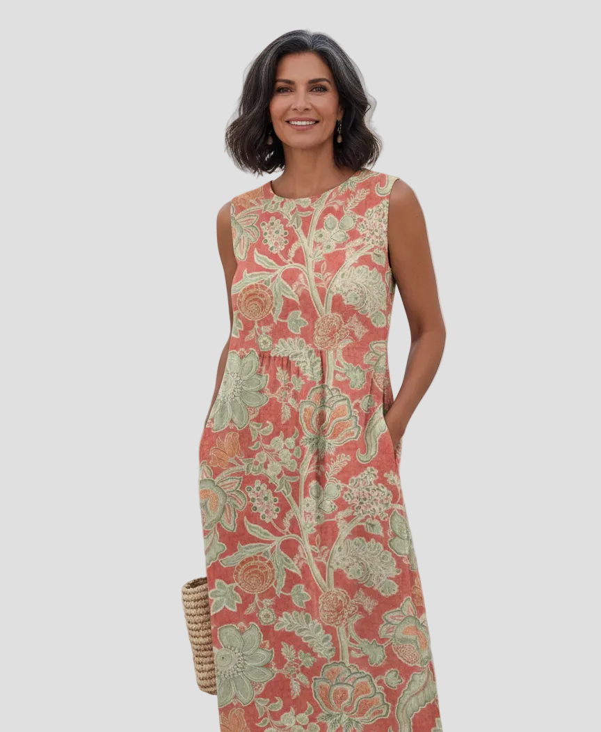 Yvonne | Vestido Midi con Flores