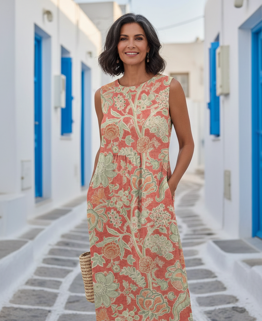 Yvonne | Vestido Midi con Flores