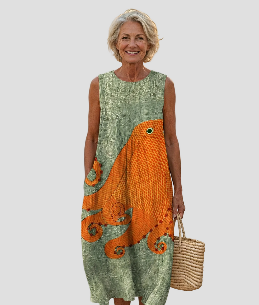 Dánae | Vestido Midi Oceánico