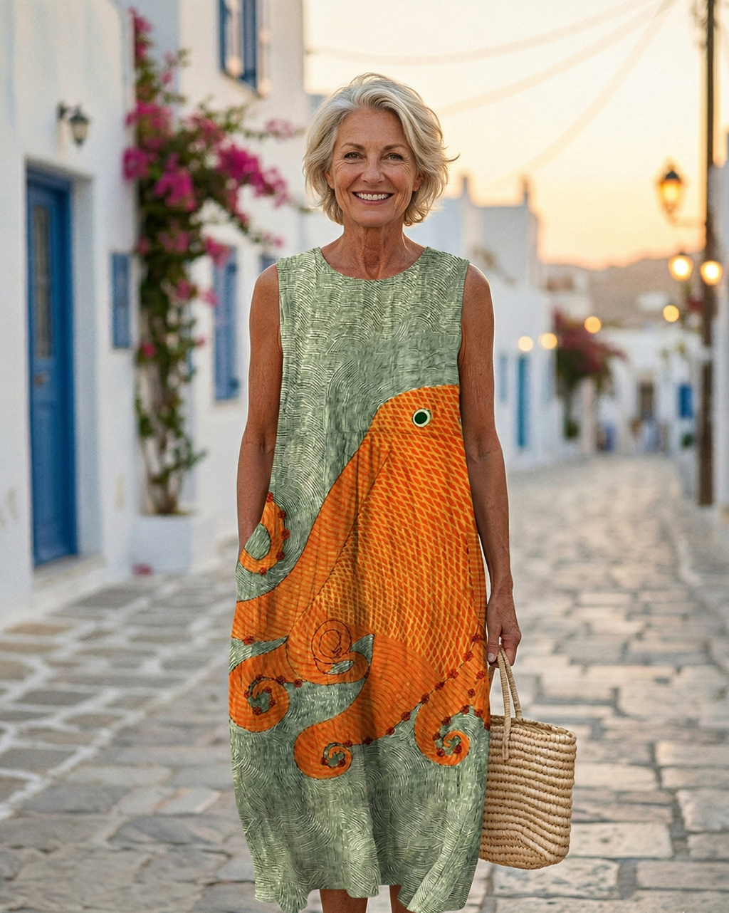 Dánae | Vestido Midi Oceánico