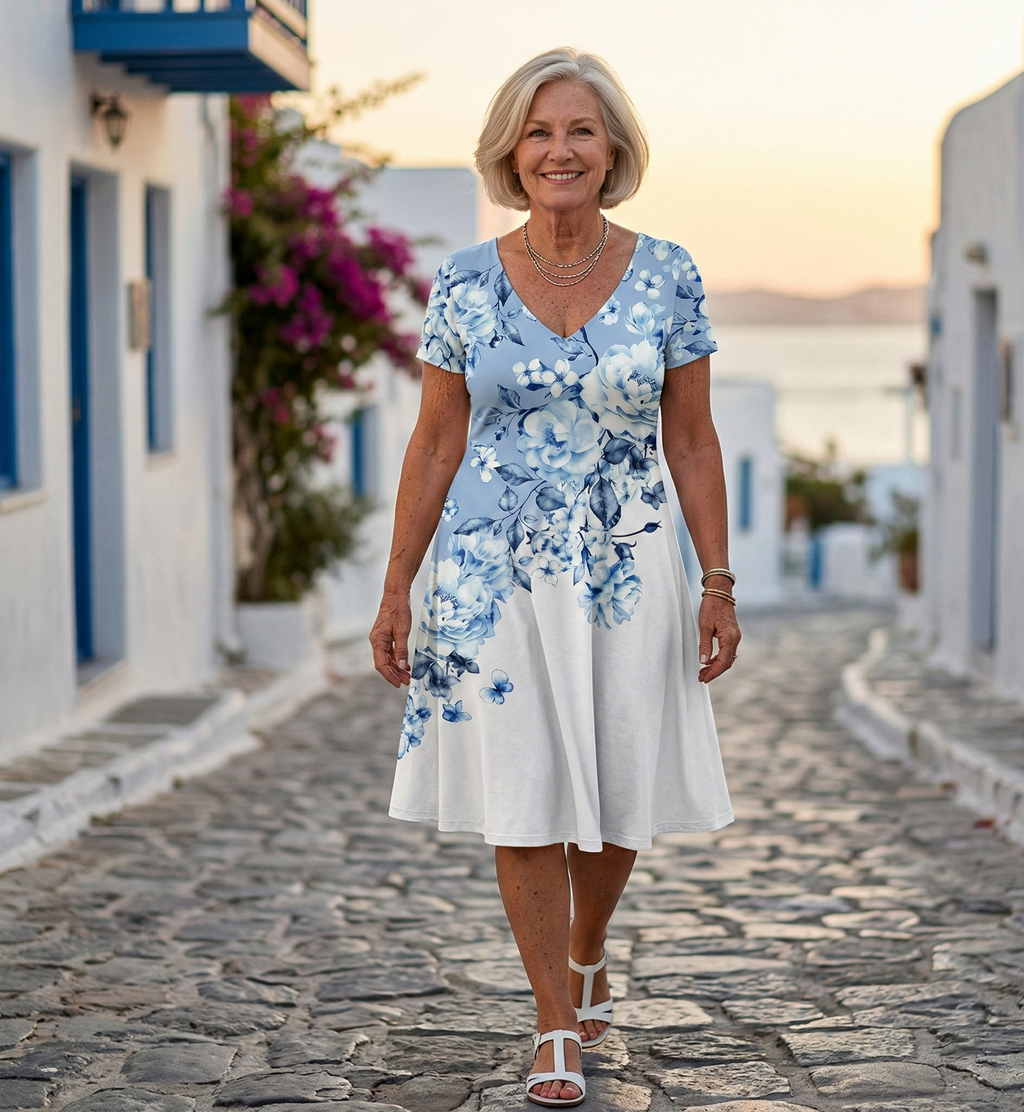 Leda – Vestido con estampado floral