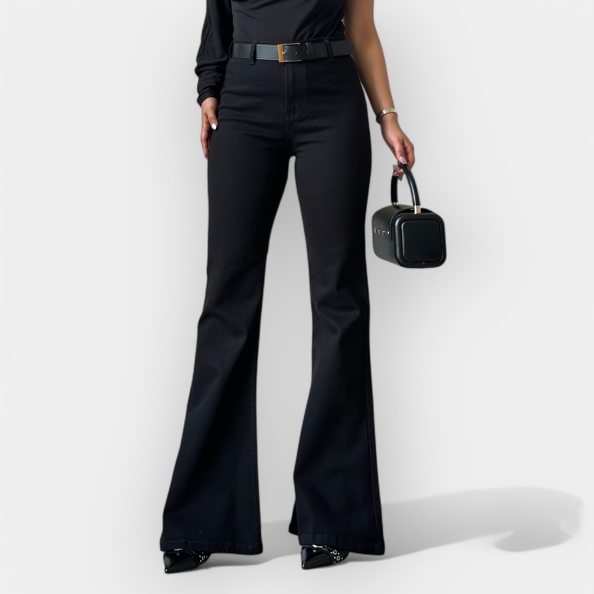Jeans Flare de Cintura Alta