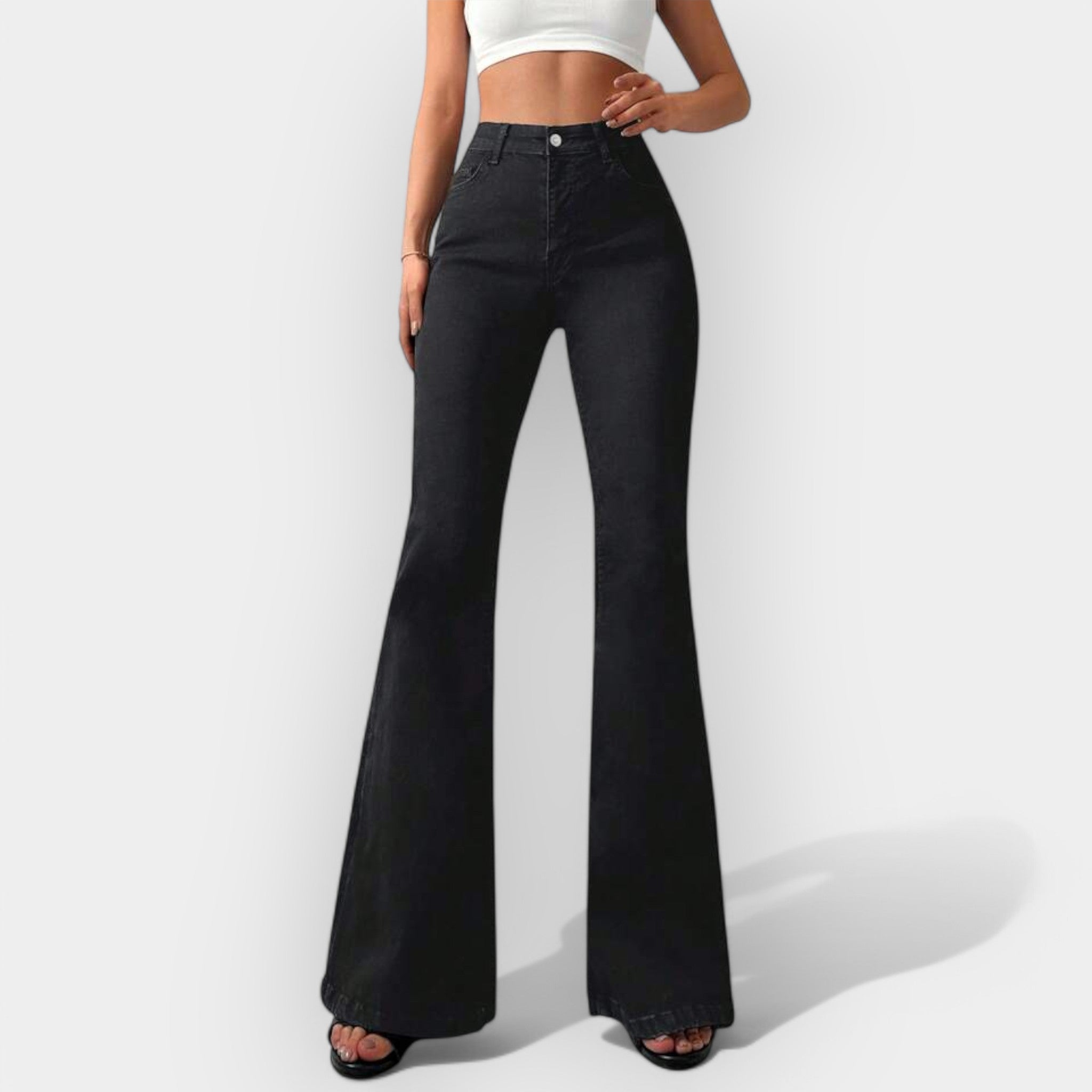 Jeans Bootcut de Cintura Alta