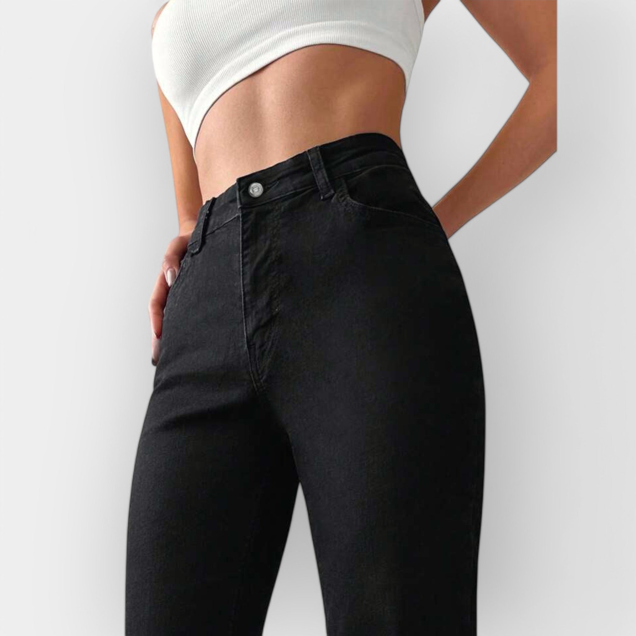 Jeans Bootcut de Cintura Alta