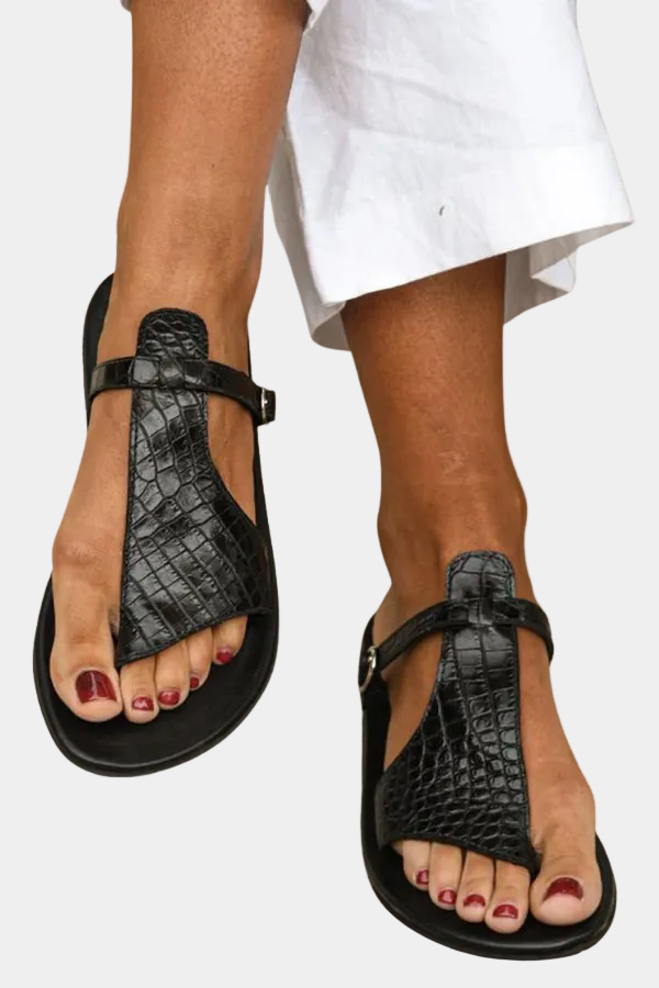 Talia - Sandalias con tira en forma de T y hebilla