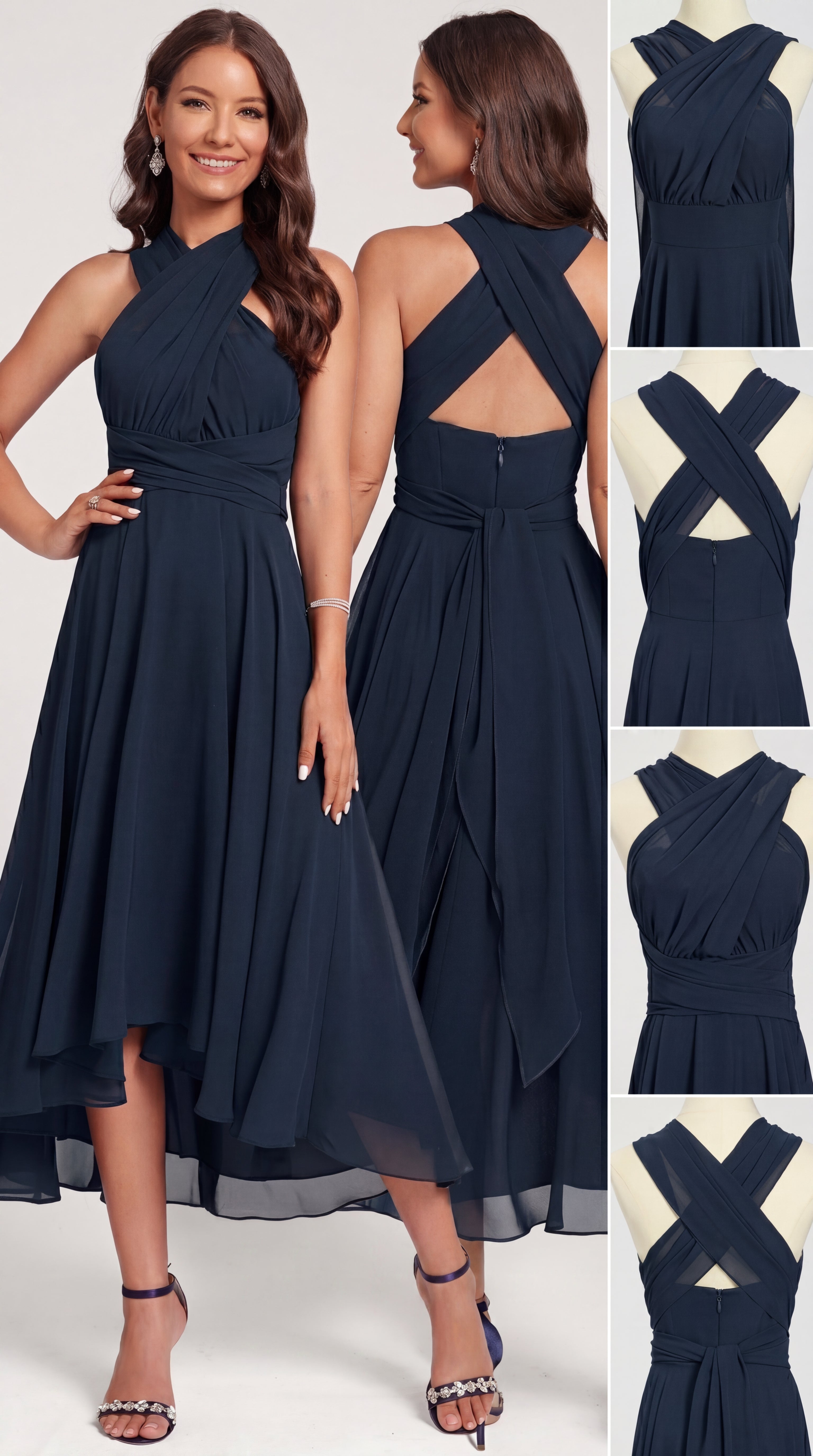 Cora - Vestido con espalda descubierta