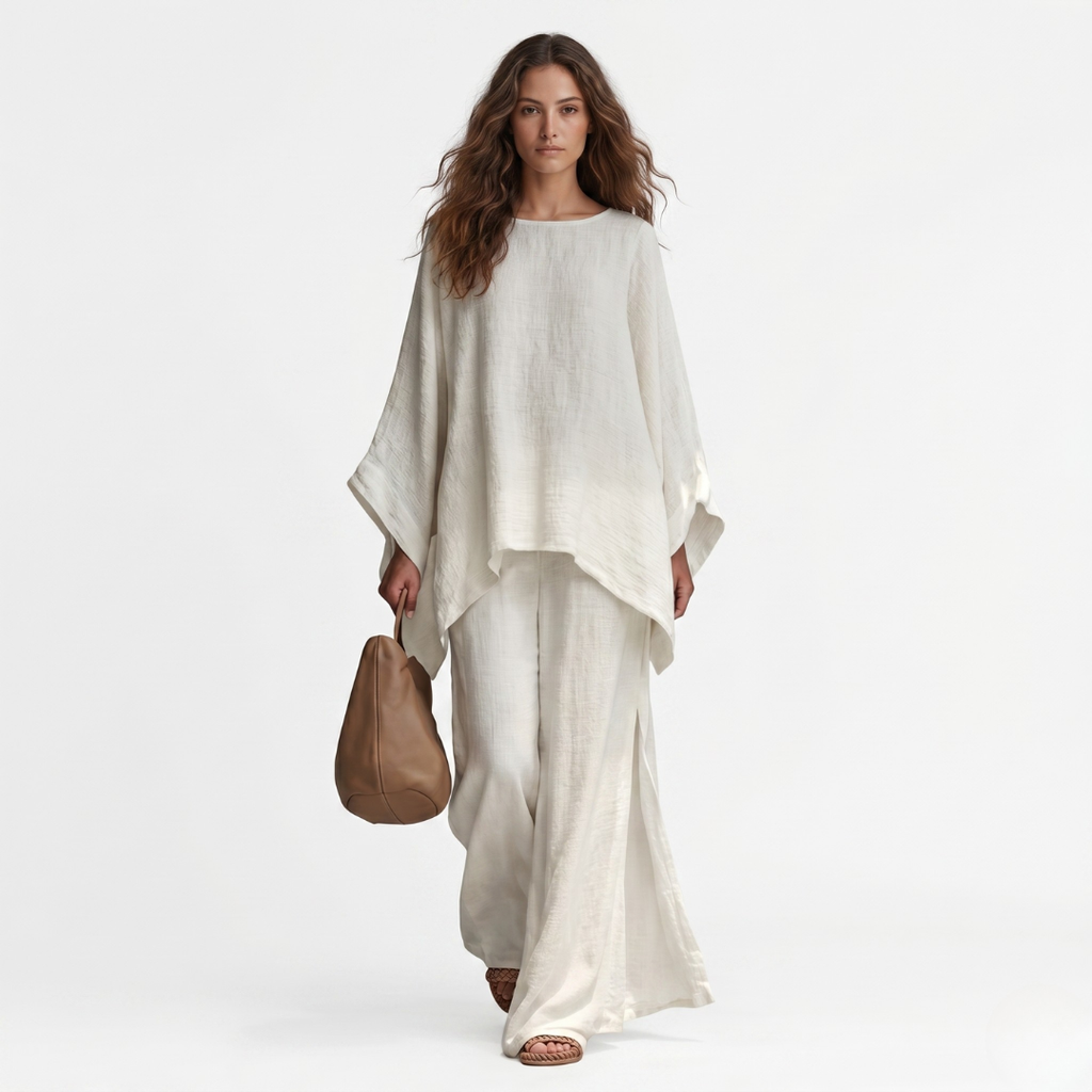 Cristina - Conjunto de Dos Piezas con mangas largas y pantalón ancho