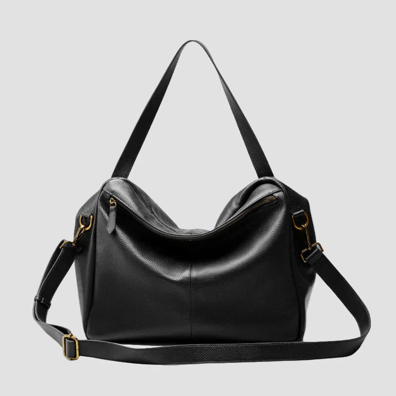 Adriani - Bolsa de cuero genuino retro suave minimalista para uso diario