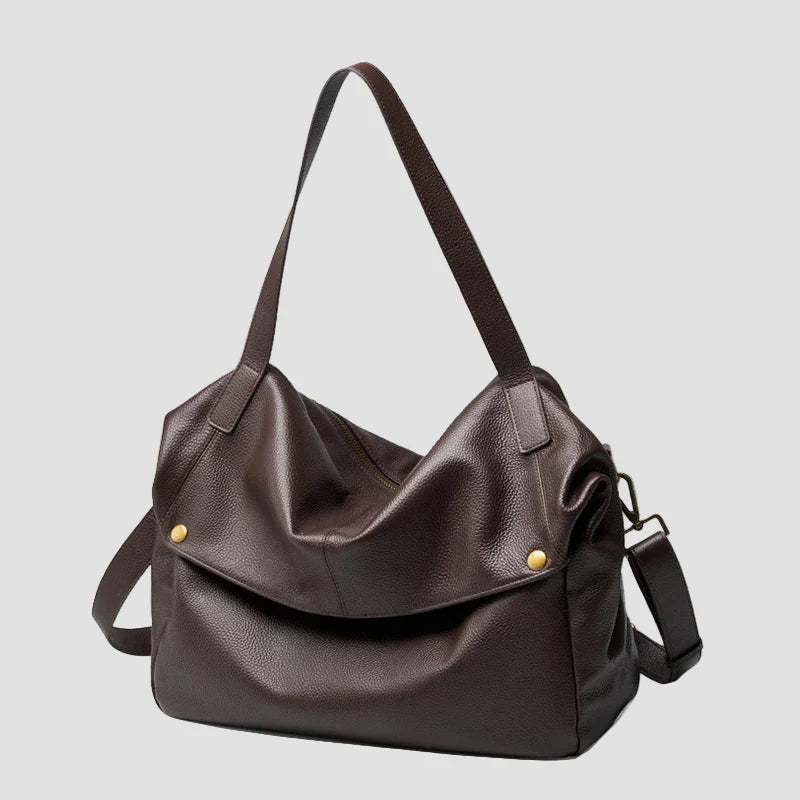 Adriani - Bolsa de cuero genuino retro suave minimalista para uso diario