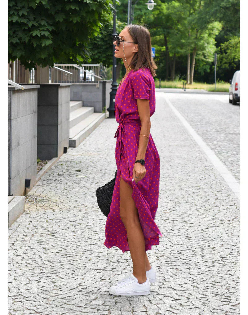 YARA | Vestido elegante con línea cruzada y ajuste favorecedor
