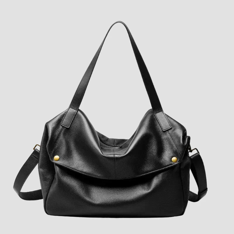 Adriani - Bolsa de cuero genuino retro suave minimalista para uso diario