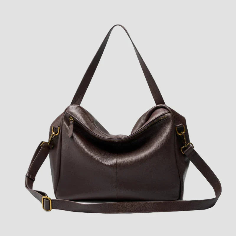 Adriani - Bolsa de cuero genuino retro suave minimalista para uso diario