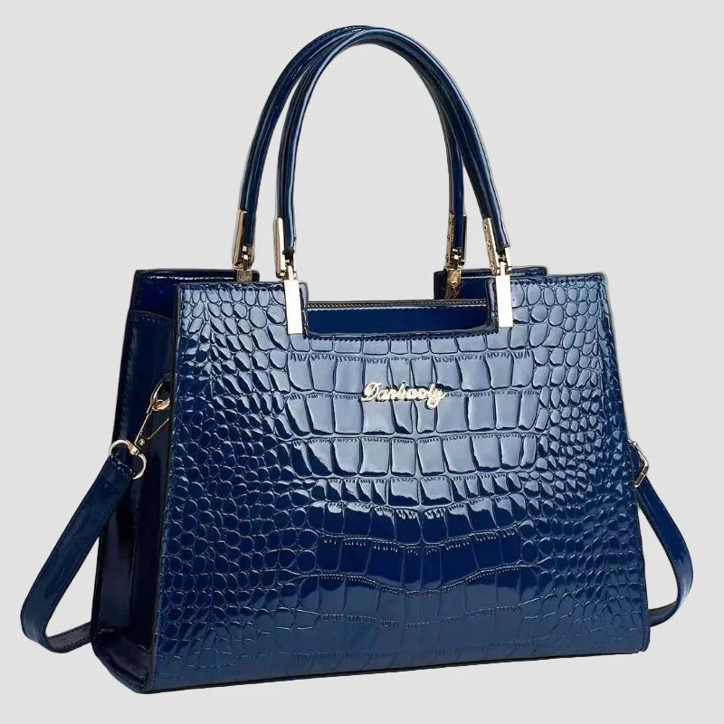 Erain - Bolsa brillante de piel de cocodrilo