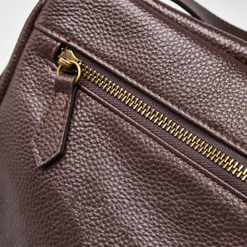 Adriani - Bolsa de cuero genuino retro suave minimalista para uso diario