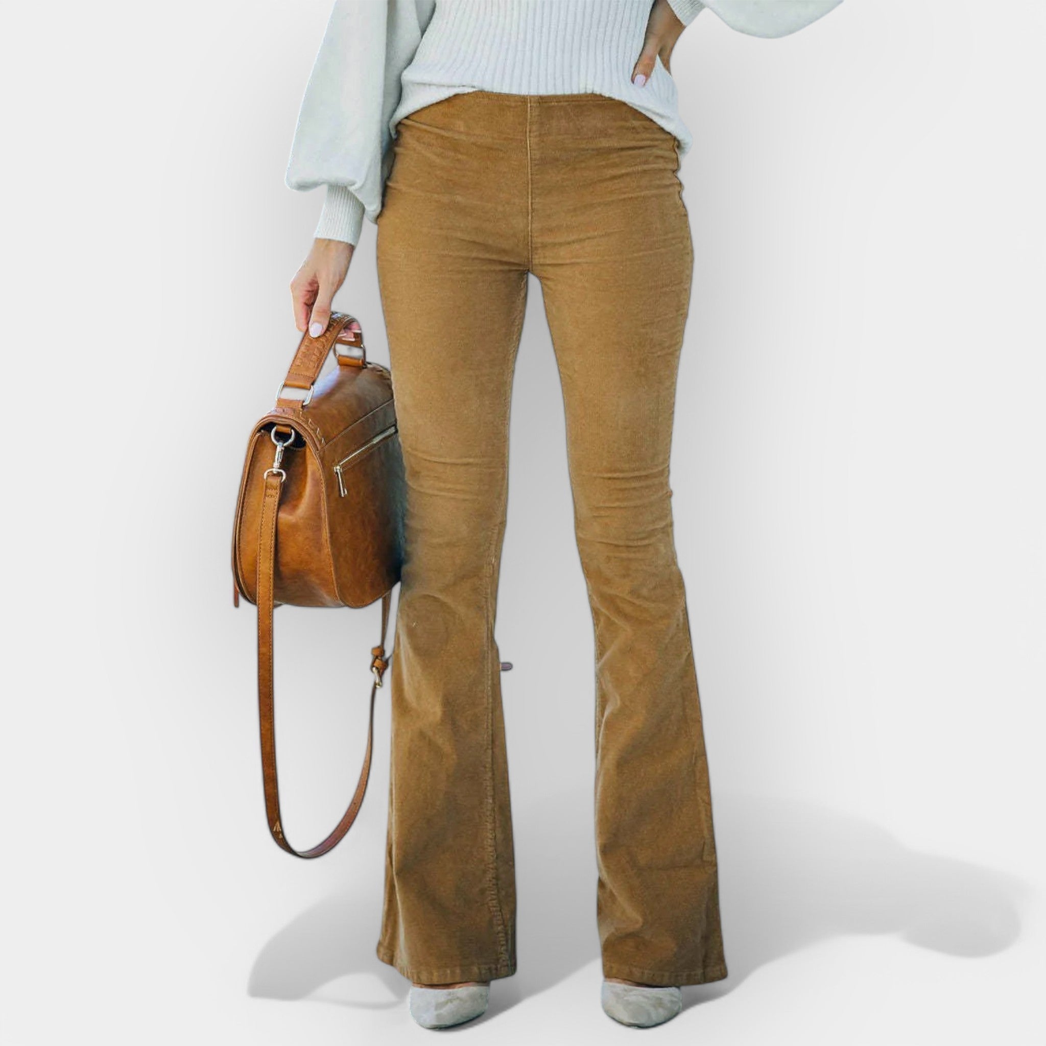 Pantalón de Cintura Alta con Piernas Anchas