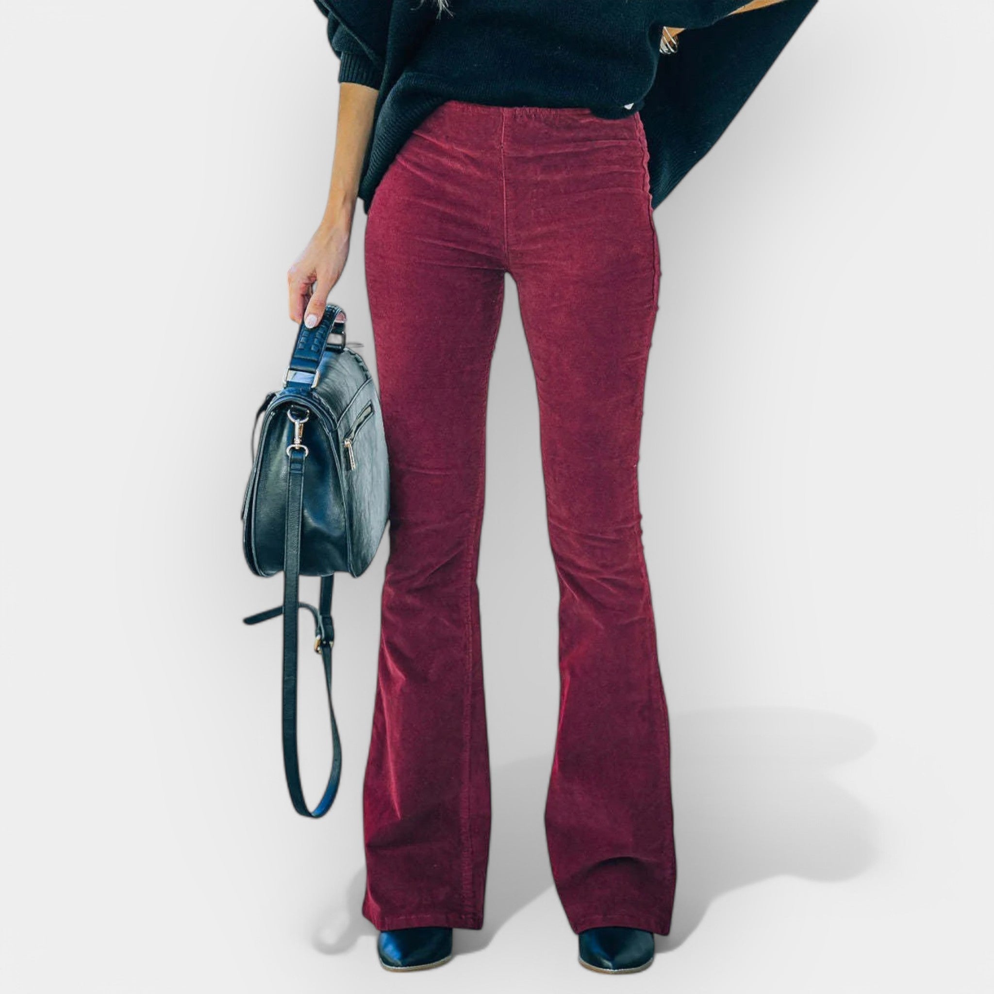 Pantalón de Cintura Alta con Piernas Anchas