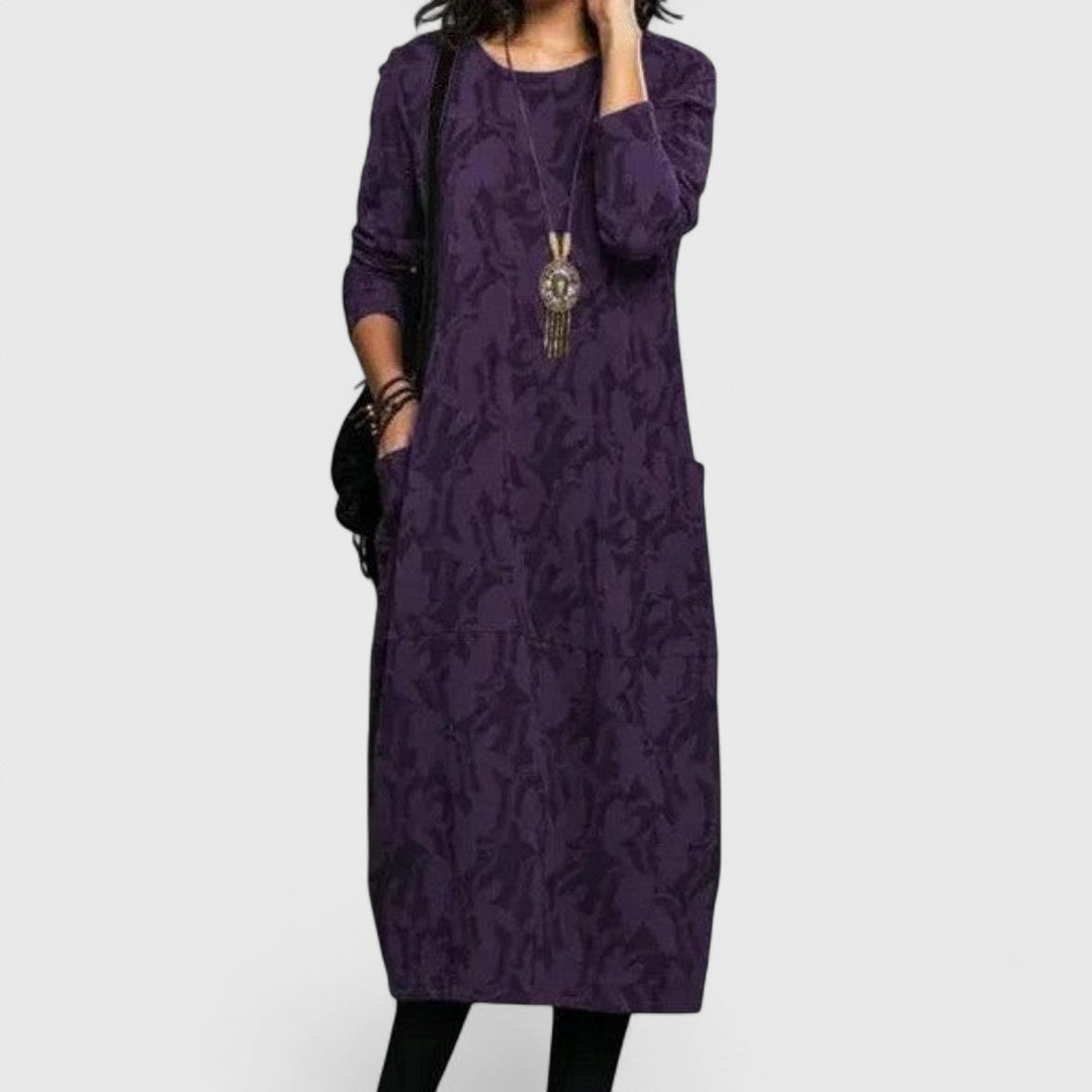 Aikaterini - Vestido elegante con un flujo sutil y sensación de lujo