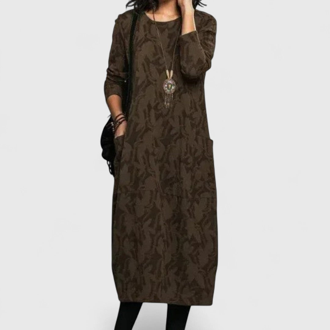 Aikaterini - Vestido elegante con un flujo sutil y sensación de lujo