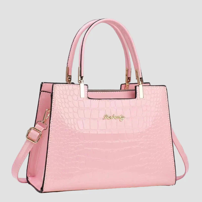 Erain - Bolsa brillante de piel de cocodrilo