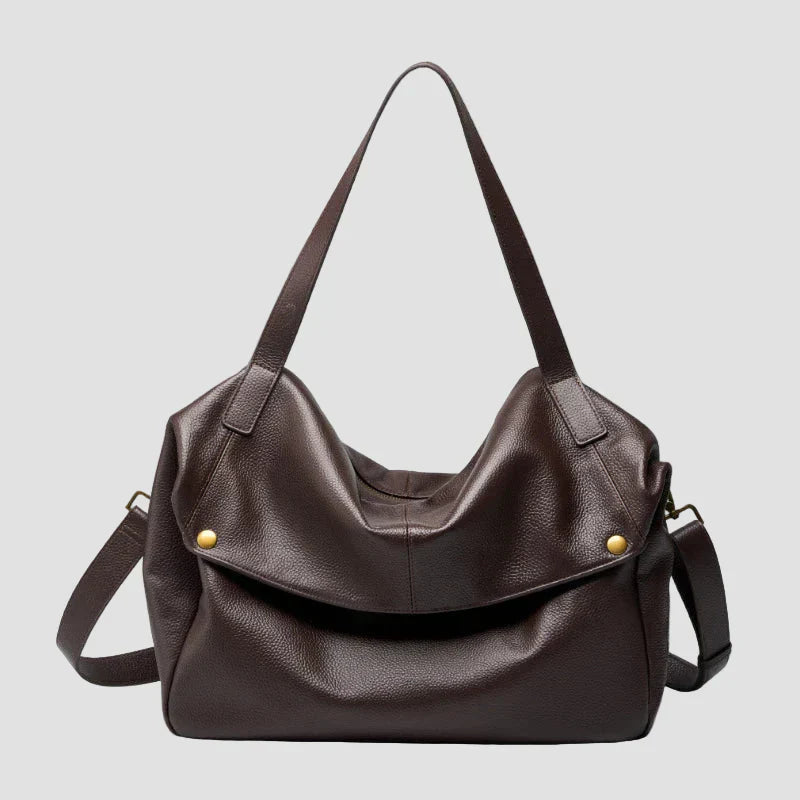 Adriani - Bolsa de cuero genuino retro suave minimalista para uso diario