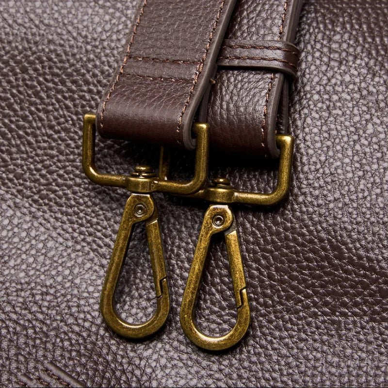 Adriani - Bolsa de cuero genuino retro suave minimalista para uso diario