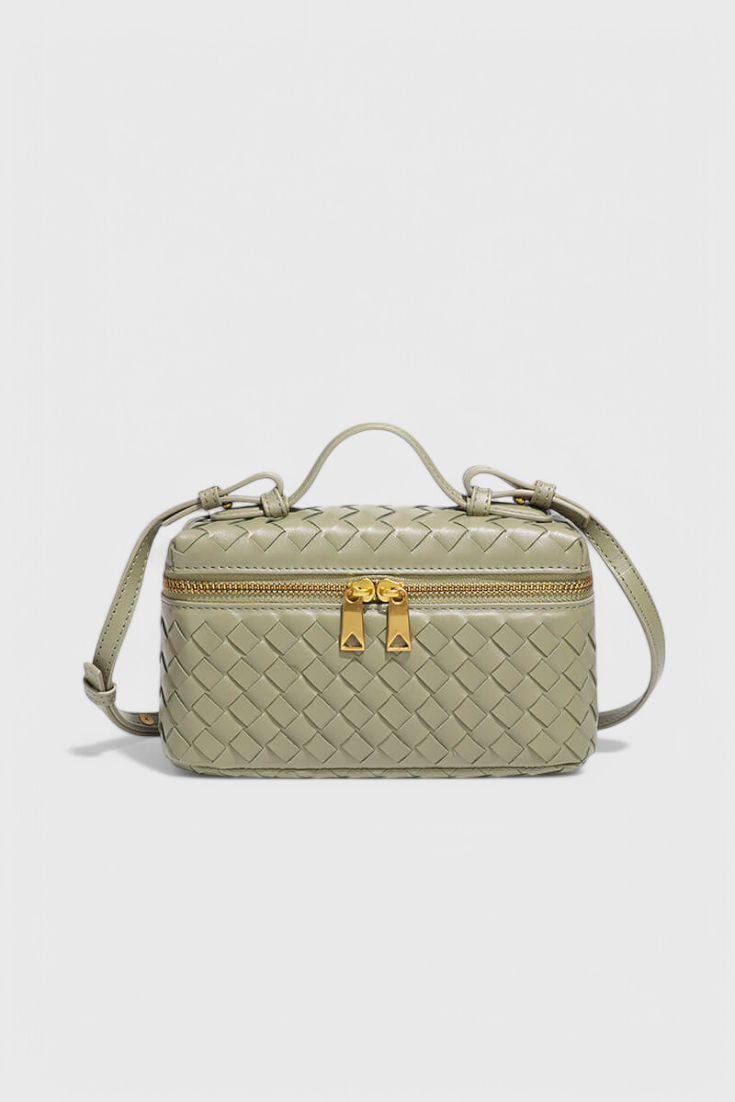 Bolso Mini Milla Tejido con Accesorios Dorados