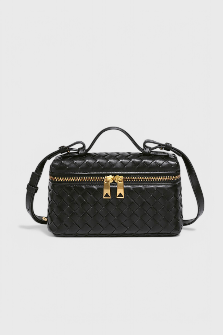 Bolso Mini Milla Tejido con Accesorios Dorados
