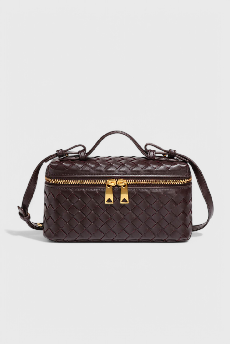 Bolso Mini Milla Tejido con Accesorios Dorados