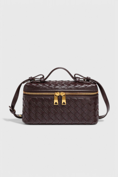 Bolso Mini Milla Tejido con Accesorios Dorados