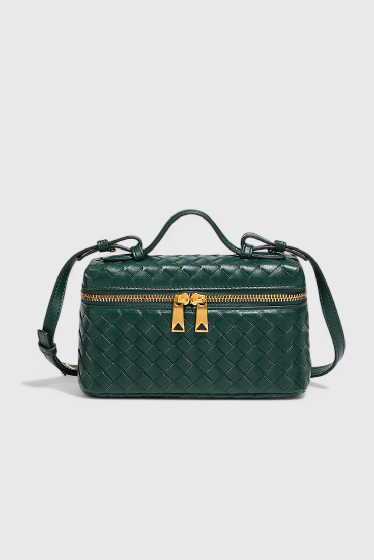 Bolso Mini Milla Tejido con Accesorios Dorados