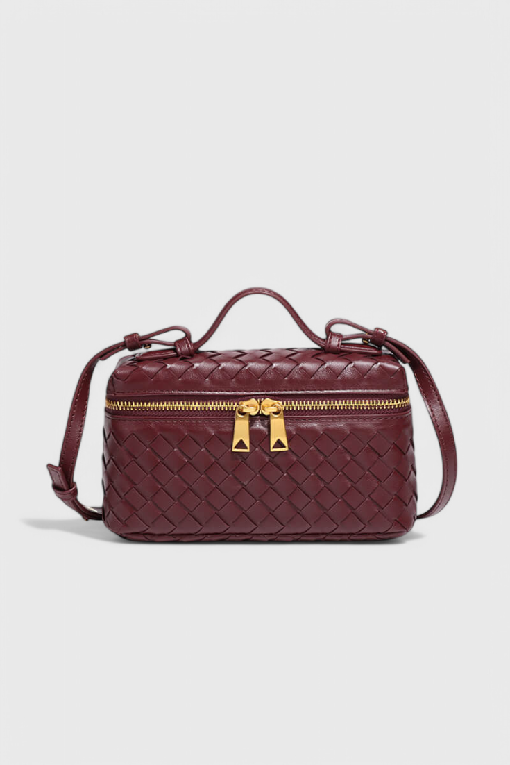 Bolso Mini Milla Tejido con Accesorios Dorados
