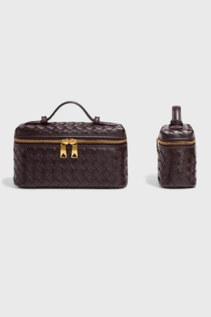Bolso Mini Milla Tejido con Accesorios Dorados