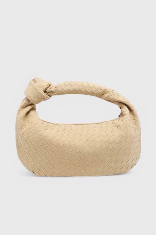 Bolso Mediano Morado Tejido con Detalle de Nudo
