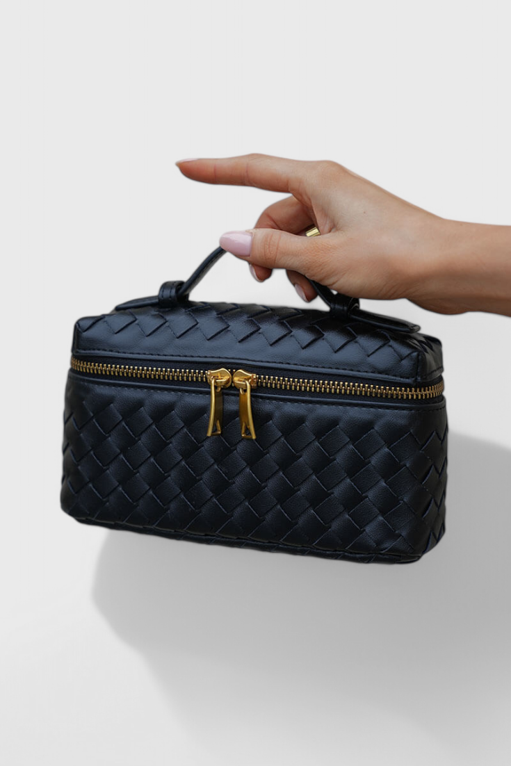 Bolso Mini Milla Tejido con Accesorios Dorados