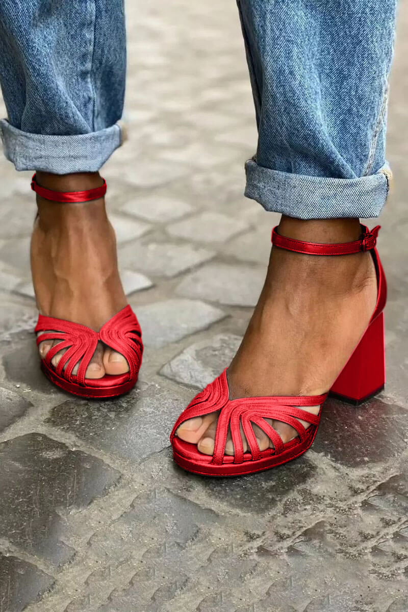Zoe - Sandalias bicolor con tobillo