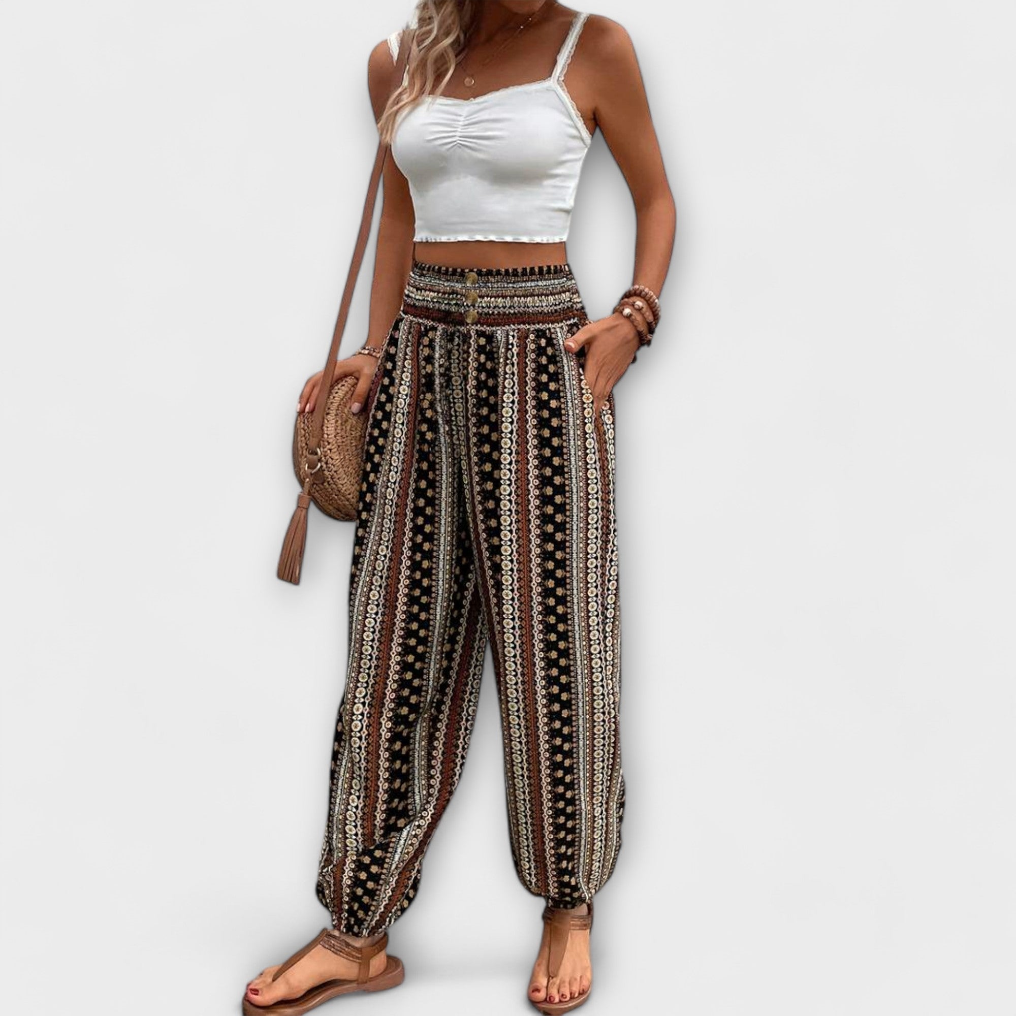 Pantalón con Diseño Etnográfico