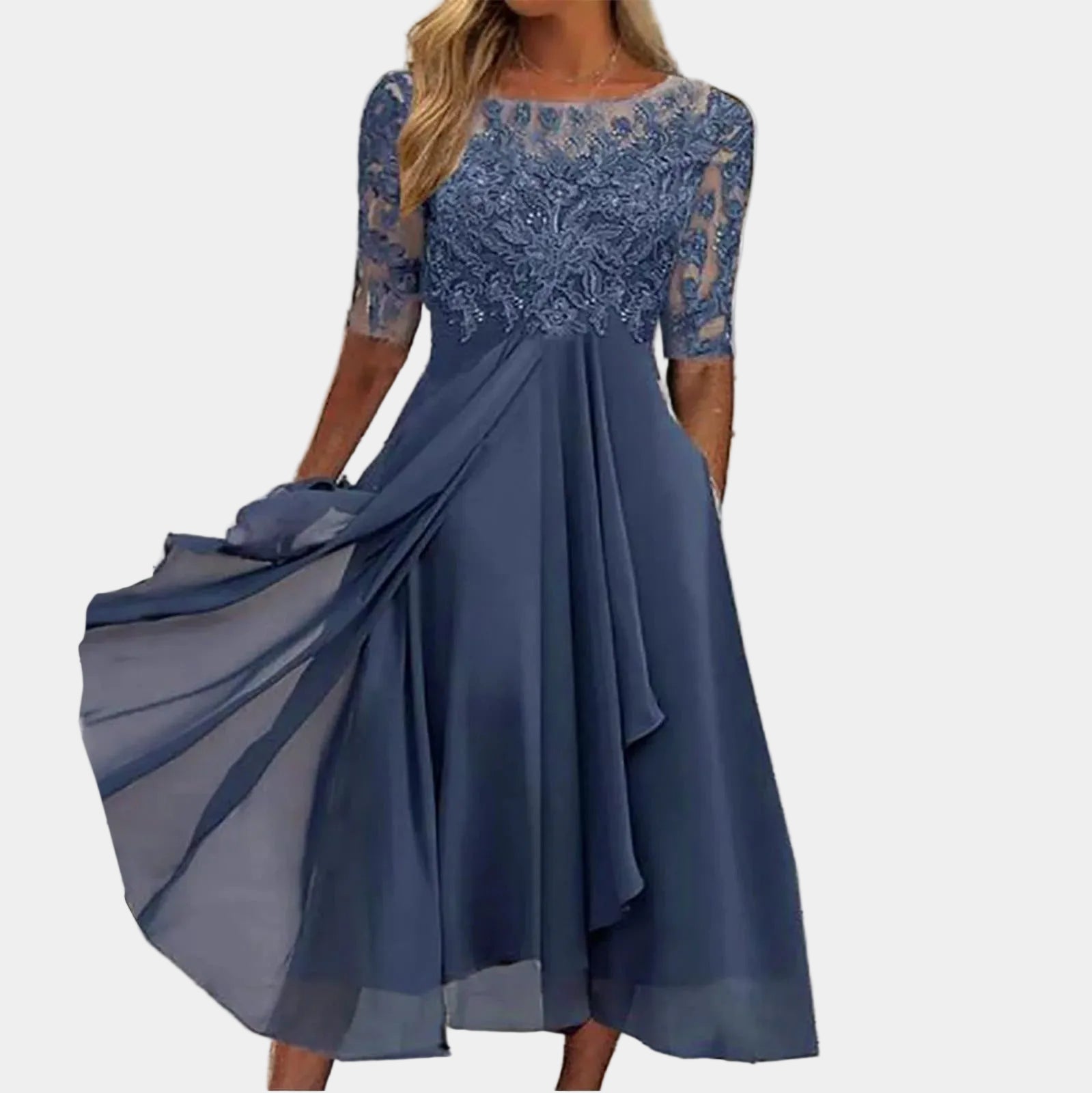 VICTORIA | Vestido elegante de encaje con falda amplia