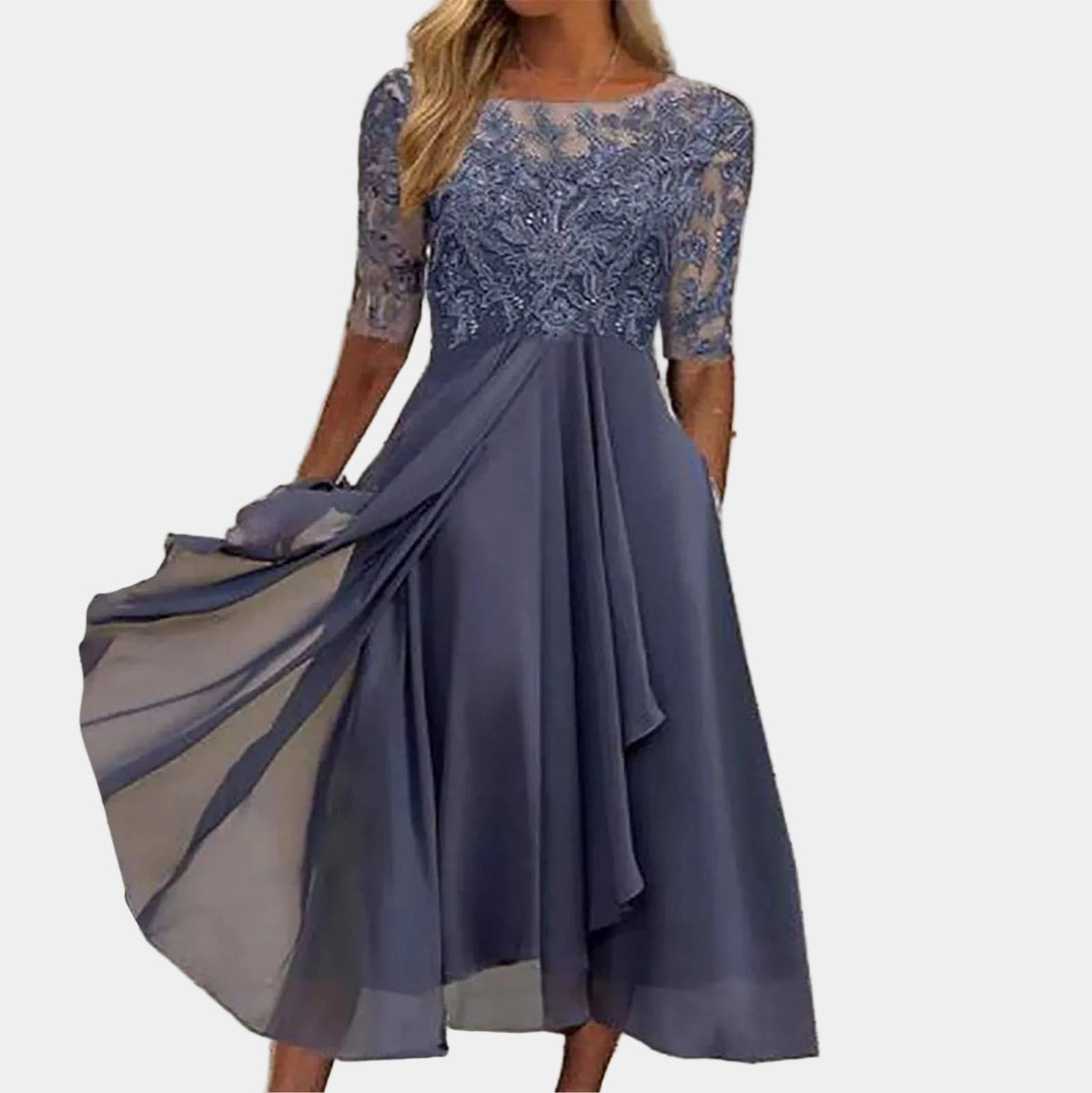 VICTORIA | Vestido elegante de encaje con falda amplia