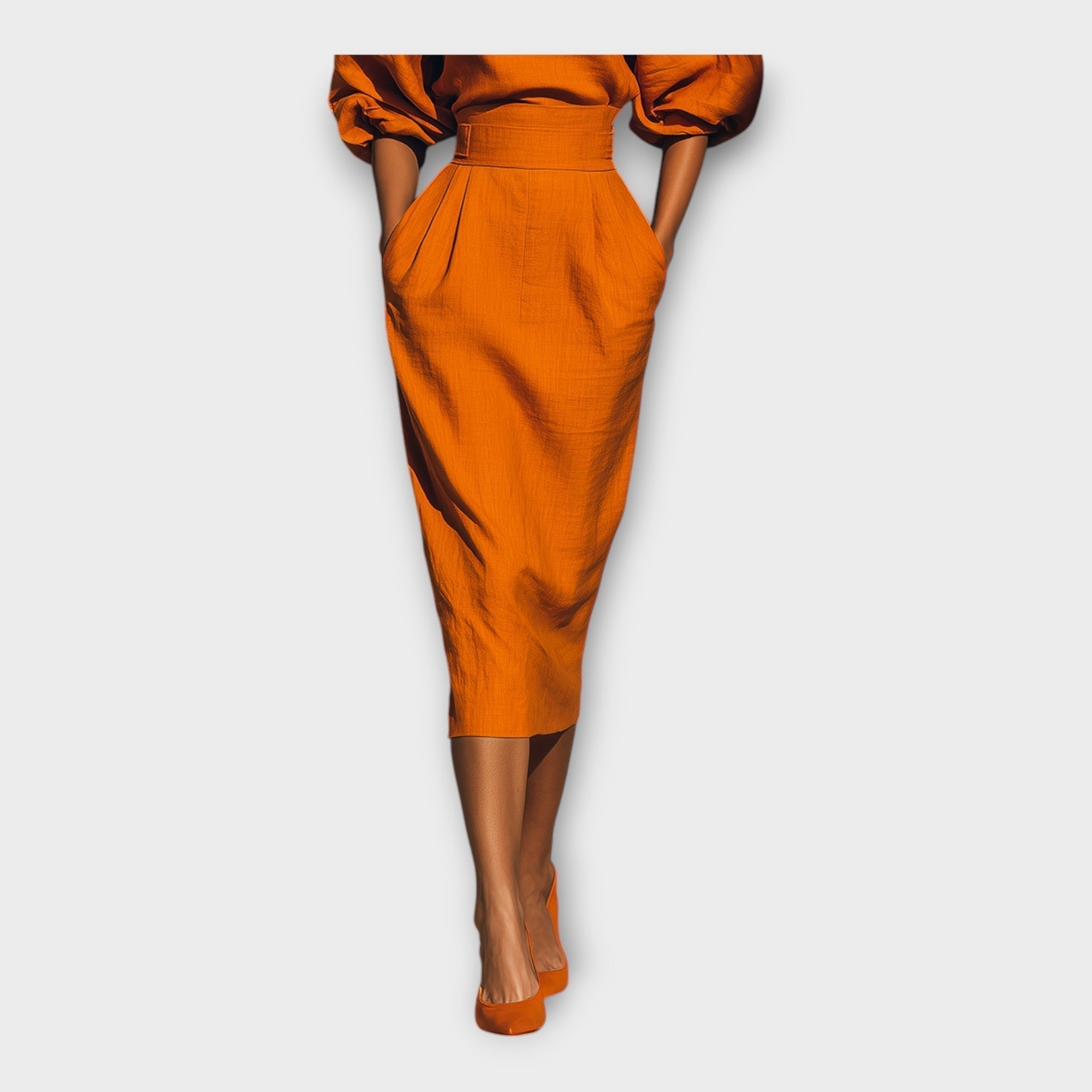 Vestido elegante con diseño refinado y estética minimalista
