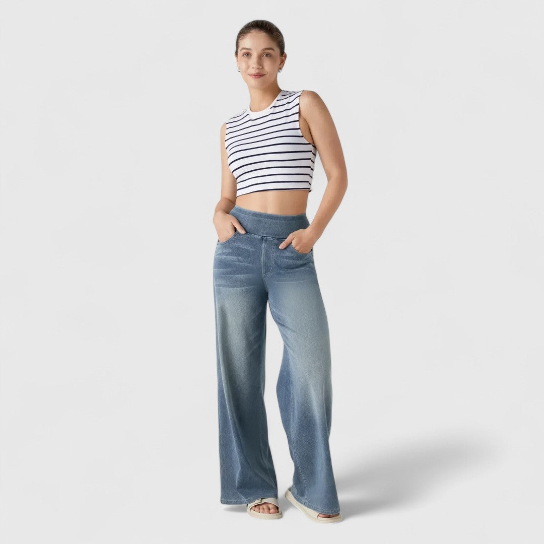 Esperanza - pantalón cómodo y elástico con cintura alta
