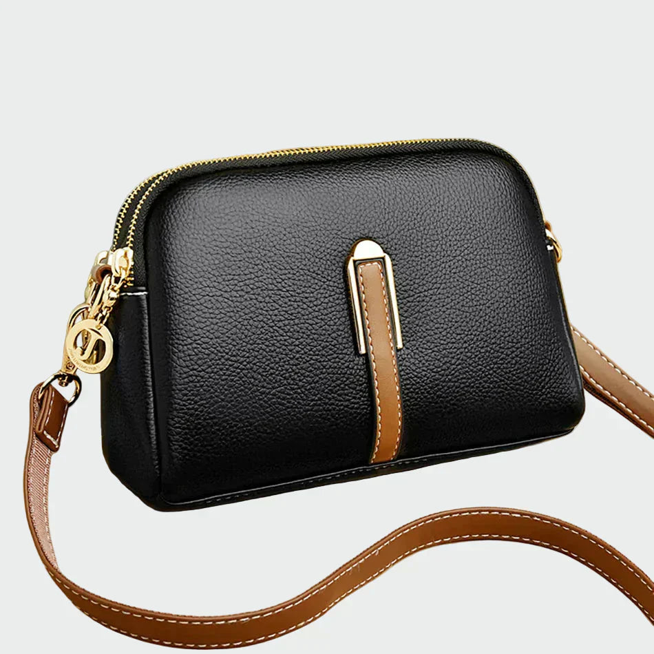 Elegante bolso de cuero de hombro