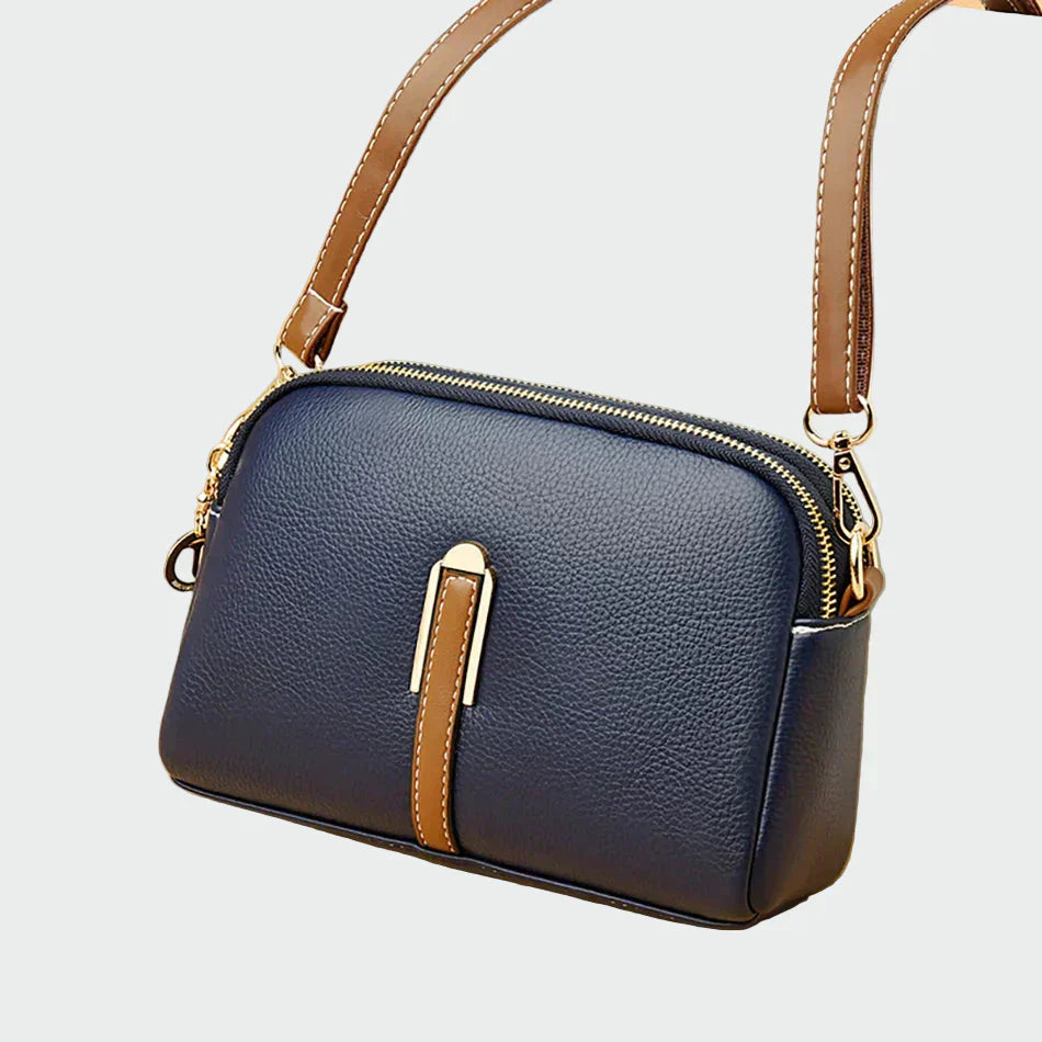 Elegante bolso de cuero de hombro