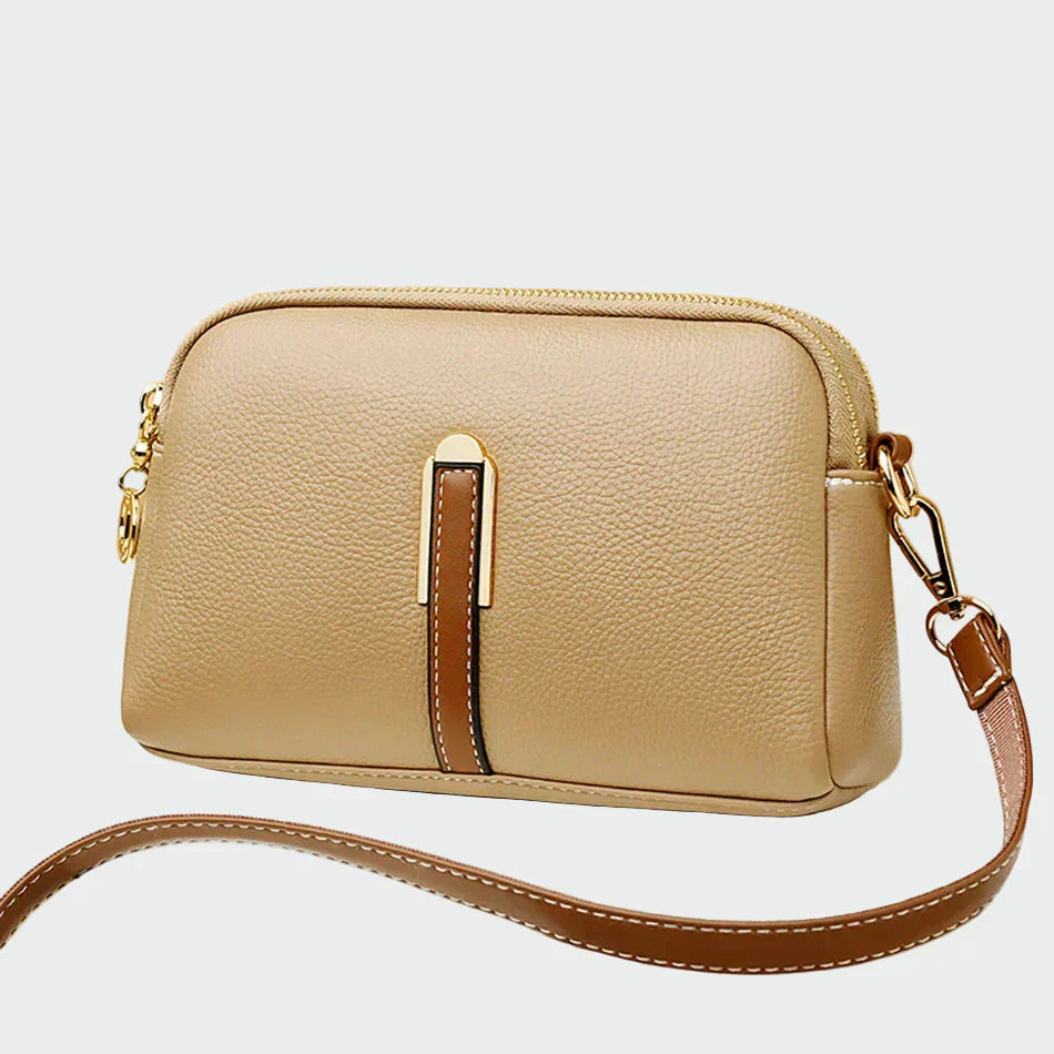 Elegante bolso de cuero de hombro