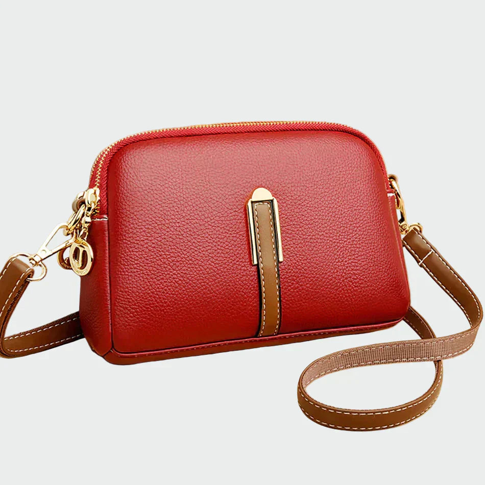 Elegante bolso de cuero de hombro