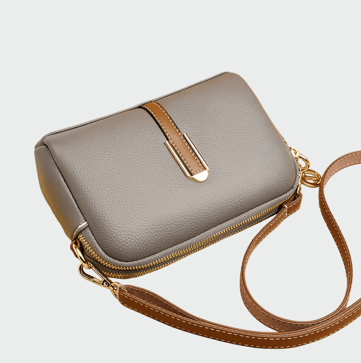 Elegante bolso de cuero de hombro