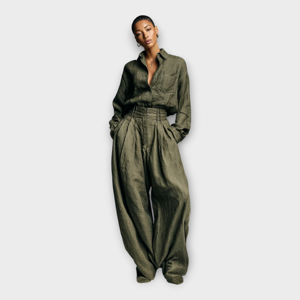 Camisa y pantalón con elegancia sin esfuerzo