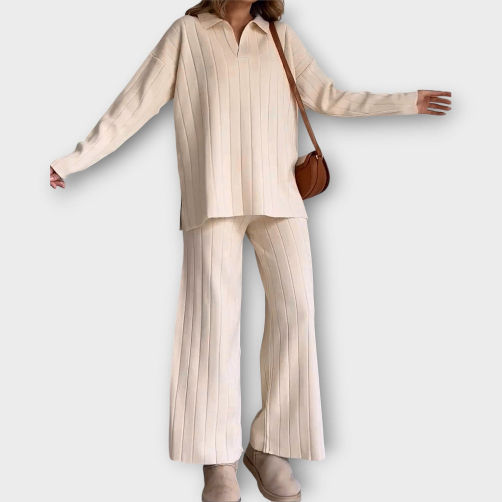 Conjunto con Rayas Sueltas y Estilo Minimalista
