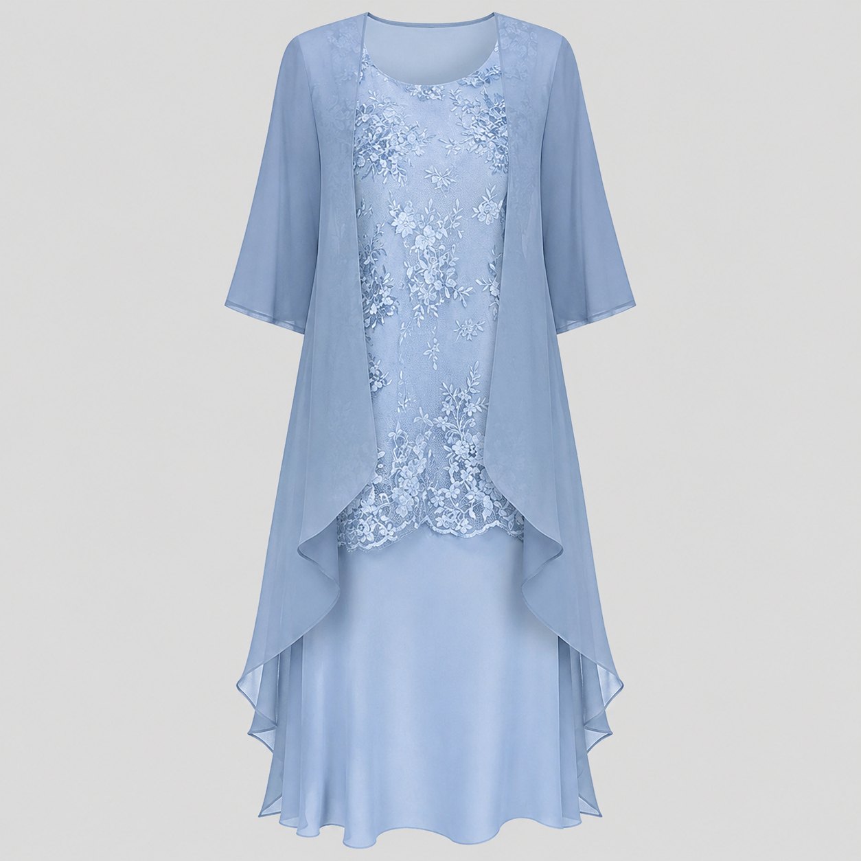 Lumi - Vestido de Dos Piezas de Satén