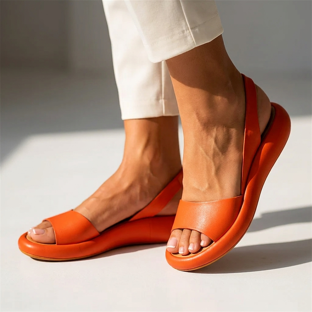 Galatea - Sandalias minimalistas con punta abierta